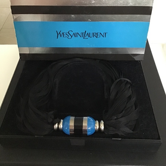 YSL Rive Gauche signature perfumed jewel necklace with original YSL box - Picture 5 of 13